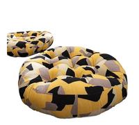 Floor Linen Tufted Thick Pad Cushion For Yoga Chair Seat Cushions Meditation Floor Round Ethnic Style Pillow for Seating for Yoga & Mindfulness(Type24)