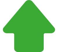 Floor Marking Shapes - Arrows - 100mm x 100mm | Heavy Duty | Anti-Slip | For Indoor Use | Multiple Colours (Pack of 100, Green)