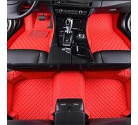 Floor Mat Car Floor Mat For Tesla For Model Y 2023 Custom PU Leather Man Waterproof Diamond Interior Woman Luxury Auto Accessories Car Floor Mats(Red)