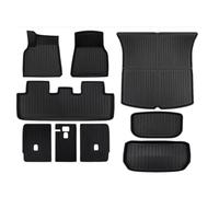 Floor Mat Car Floor Mats For Tesla For Model Y 2021-2024 All Weather Waterproof Anti Slip TPE Frunk And Trunk Mats Liners Accessories Auto Carpet Floor Protection(BLACK 1,LHD)