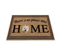Floor Mat Dirt Trapper Entrance Door Mats Soft Indoor Outdoor Mat Door Mat For Kitchen Office Front Back Door 40X60cm My Love Cute West Highland White Terrier Westie Dog, There'S No Place Like Home