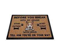 Floor Mat Entrance Door Mats Washable Welcome Mat Funny Door Mat For Outside Kitchen Office 40X60Cm Before You Break Into My House - Pembroke Welsh Corgi Dog - Get Right With Juses