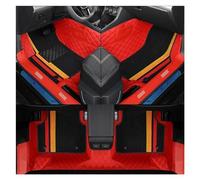 Floor Mat For Dodge For Grand For Durango For Nitro For RAM1500 For Stealth For Magnum Auto Accessories Double Layer Custom Leather Car Mats Car Mats(Red Black)