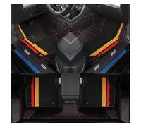Floor Mat For Dodge For Grand For Durango For Nitro For RAM1500 For Stealth For Magnum Auto Accessories Double Layer Custom Leather Car Mats Car Mats(Black Red-a)