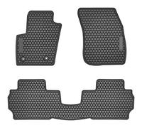 Floor Mat for Ford Fusion 2013 2014 2015 2016 2017 2018 2019 2020 Heavy Duty Rubber Front+Rear Car Liner Carpet All Weather Custom Fit Waterproof Odorless (Black 3PCS)
