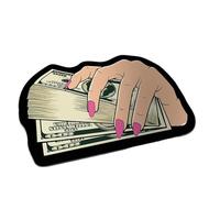 Floor Mat for Small Bedroom - Doormats 100 Dollar Bill Money Carpet - Soft Velvet Kitchen Carpet, Non-Slip Silver Carpet Aesthetic Room Decor, 19.7 x 31.5 Inches