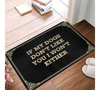 Floor Mat If My Dogs Don't Like You I Won't Either/Retro Room Decor