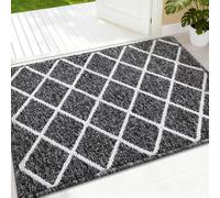 Floor Mat Indoor & Outdoor, Non-Slippery Heavy Duty 85x195cm Dark Grey | Traditional Low Profile Floor Mat Indoor And Outdoor Use For Muddy Shoes & Paws