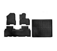 Floor Mat Rubber Car Floor Mats For Kia EV5 2024 2025 All Weather Anti-Slip Front Rear Cargo Liner Trunk Mat Pad Floor Protection Full Set Auto Carpet Floor Protection(Black 4)