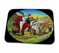Floor Mat Story Moses Smashes The Ten Commandments Golden Calf Magic Lantern Dirt Trapper Floor Mat Low Profile Bath Mats For Bathroom Indoor Entrance