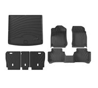 Floor Mat TPE Car Floor Mats For Cayenne 2018-2025 Trunk Mats All Weather Front Rear Cargo Liner Mat Waterproof Anti-Slip Foot Pads Auto Carpet Floor Protection(BLACK 2)