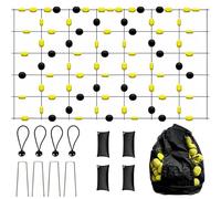 Floor Matrix Deflector Soccer,Featuring A Multi-Angle Rebound Chain And Three Sizes Of Ball-Blocking Buoys, Designed For Training Low, Half-High, High, And Deflected Balls 2.8 * 2m