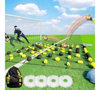 Floor Matrix Goalkeeper Ball Deflector, 2.8x2m / 2x1.6m Football Rebound Trainer with 4 Water Bags & U-Pegs, Unpredictable Bounce Training Kit for Goalkeeping Drills 2 * 2.8m