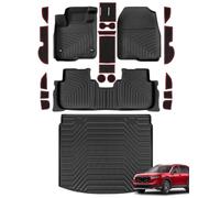 Floor Mats& Cargo Liner for Honda CR-V 2026 2025 2024 2023, All Weather TPE Rubber Custom Fit for CRV (Include Hybrid), Car Trunk Mat (Upper Position) Protection Accessories, Plus Cup Holder Pads Set