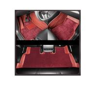 Floor Mats Compatible With Tesla Model Y 3 Single Dual-Layer All Weather Floor Liner Leather Base and Removable Soft Carpet(Dual-layer Red,M3 Highland)