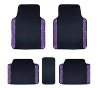 Floor Mats For Cars For Bling Anti Slip Car Floor Mats For Car SUV Truck Crown Car Floor Cushion Crystal Universal Car Mats Car(Purple Rhinestone)