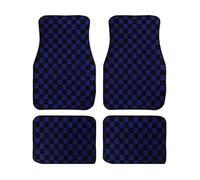 Floor Mats For Cars Racing Carpet Floor Mat Dadu Dice Car Floor Mat Accessories Classical Anti-Slip Checkered Print Floor Foot Pad Mats(BlackBlue)
