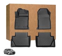 Floor Mats for Ford Fiesta 2014 2015 2016 2017 2018 2019, Fiesta Floor Mats 1st & 2nd Row, TPE All Weather Non-Slip Waterproof Custom Fit Ford Fiesta Accessories