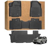 Floor Mats for Honda Pilot 2009-2015 (Fit for 2009-2015 Honda Pilot EX/EX-L/LX/SE/Touring), TPE Waterproof Non-Slip All Weather Protection Custom