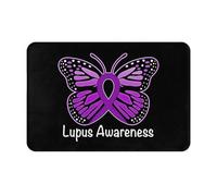 Floor Mats Lupus Awareness Butterfly Doormat Soft Bath Rug Dirt Trapper Bath Mat For Front Back Door Living Room Patios 40X60Cm