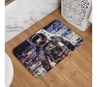 Floor Mats Us Astronaut Travel Moon Washable Kitchen Rugs Dirt Trapper Front Doormats For Bathroom Living Room Office 60X40Cm