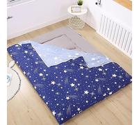 Floor Mattress Cover Zippered,Japanese Futon Mattress Cover Soft,100% Cotton Mattress Protector Cover,Removable & Washable Perfect for Dirty Mattress,Star1,King/180x200cm