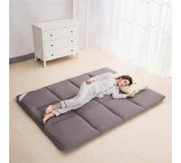 DSAoTeng Floor Mattress Single, Soft Breathable Futon Mattress Japanese Tatami Mat Portable Roll Up Mattress Thick Folding Sleeping Bed Pad for Student Dormitory Bed (Grey,90X200CM)