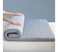 Floor Mattress Single with A Vacuum Storage Bag - Japanese Tatami Mat Roll Up Futon Pad Foldable Lounger Sofas Ultra Soft Bed Mat for Guest Camping Couch Student Dormitory (90x190cm,Grey)