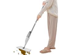 Floor Mop - 13cm Stainless Steel, ABS | Microfibre Mop | Spray Mops For Floor Cleaning | Wood Floors Large Capacity - Reusable Pads Scraper Holder Kitchen Multi- For Home Bedroom