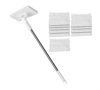 Floor Mop - Dust Mop in Stainless Steel and PP, Reusable Floor Cleaning Tool | for Shower, Wall, Carpet, Kitchen, Home, Garage, Wood, Bedroom