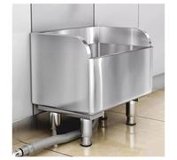 Floor Mop Sink,Commercial Stainless Steel Mop Sink with Drain Strainer, Floor-Mounted Cleaning Basin for Restaurants, Kitchens & Garages - Durable & Easy to Clean,Silver-80x41x55cm