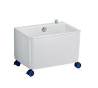 Floor Mop Sink,Portable Plastic Single Bowl Kitchen Sink with One-Touch Drain - Ideal for Restaurants, Catering, Balconies, and Bathrooms - Versatile Commercial Use