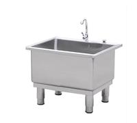 Floor Mount Mop Sink,Stainless Steel Laundry Sink Wash Basin Utility Tub Mop Pool for Kitchen/Restaurant/Business/Garages(50x40x50cm/19.6x15.7x19.6in)