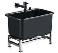 Floor Mount Mop Sink with Faucet and Drain Pipe, Multipurpose Utility Sink Laundry Tub for Courtyards, Bathroom, Outdoor,#2