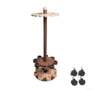 Floor Mounted 16 Slot Fishing Rod Rack With 360 Rotation Capability And Four Casters For Baitcasting Rod Organization(5# Brown & Yellow)