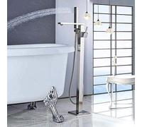 Floor Mounted Bathroom Tub Sink Faucet Single Handle with Hand Shower Bathtub Mixer Tap Freestanding Clawfoot Bath Shower Set