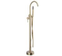 Floor-Mounted Bathtub Faucet Rea Lungo Brush Gold