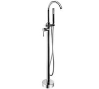 Floor-Mounted Bathtub Faucet Rea Lungo Chrome Brass