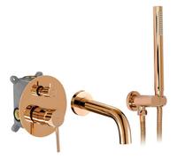 Floor-Mounted Bathtub Faucet Rea Lungo Copper + Box