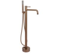 Floor-Mounted Bathtub Faucet Rea Lungo Diamond Brush Copper