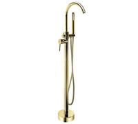 Floor-Mounted Bathtub Faucet Rea Lungo Gold Brass