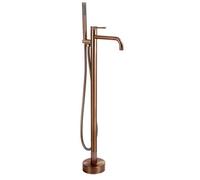 Floor-Mounted Bathtub Faucet Rea Venti Brush Copper 21X10X115Cm
