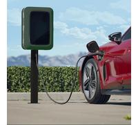 Floor-Mounted EV Charging Pedestal with Protection Box, Outdoor Electric Vehicle Charging Station for Enhanced Durability