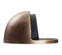 Floor-mounted Oval Doorstop - 44 x 22mm - Antique Brass Half Moon Stopper | Protective Door Buffer - Wall Protection Bumper - Internal Door Accessories
