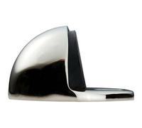Floor Mounted Oval Doorstop 44 X 22mm Polished Nickel Half Moon Stopper