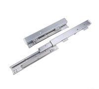 Floor mounted steel underfloor drawer runners with hydraulic damping and silent soft close springs for stable and quiet drawer operation (250mm)