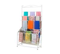 Floor Mounted Towel Holder & Scarf Display Rack - Versatile Organizer for Shawls, Belts, Ties, Pants & Bath Towels - Perfect Retail Store Accessory & Storage Solution.