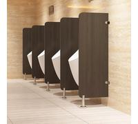 Floor-Mounted Urinal Partition, Stainless Steel Corner Baffle Screen for Public Bathrooms, Hotels