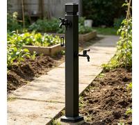Floor-Mounted Water Feature Column Stainless Steel Hose Stand with Spigot, Vertical Garden Tap for Patio Yard Lawn Irrigation Washing, Yard Hydrant