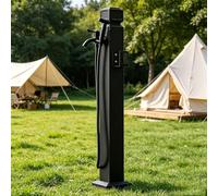 Floor-Mounted Water Feature Column Stainless Steel Hose Stand with Spigot, Vertical Garden Tap for Patio Yard Lawn Irrigation Washing, Yard Hydrant